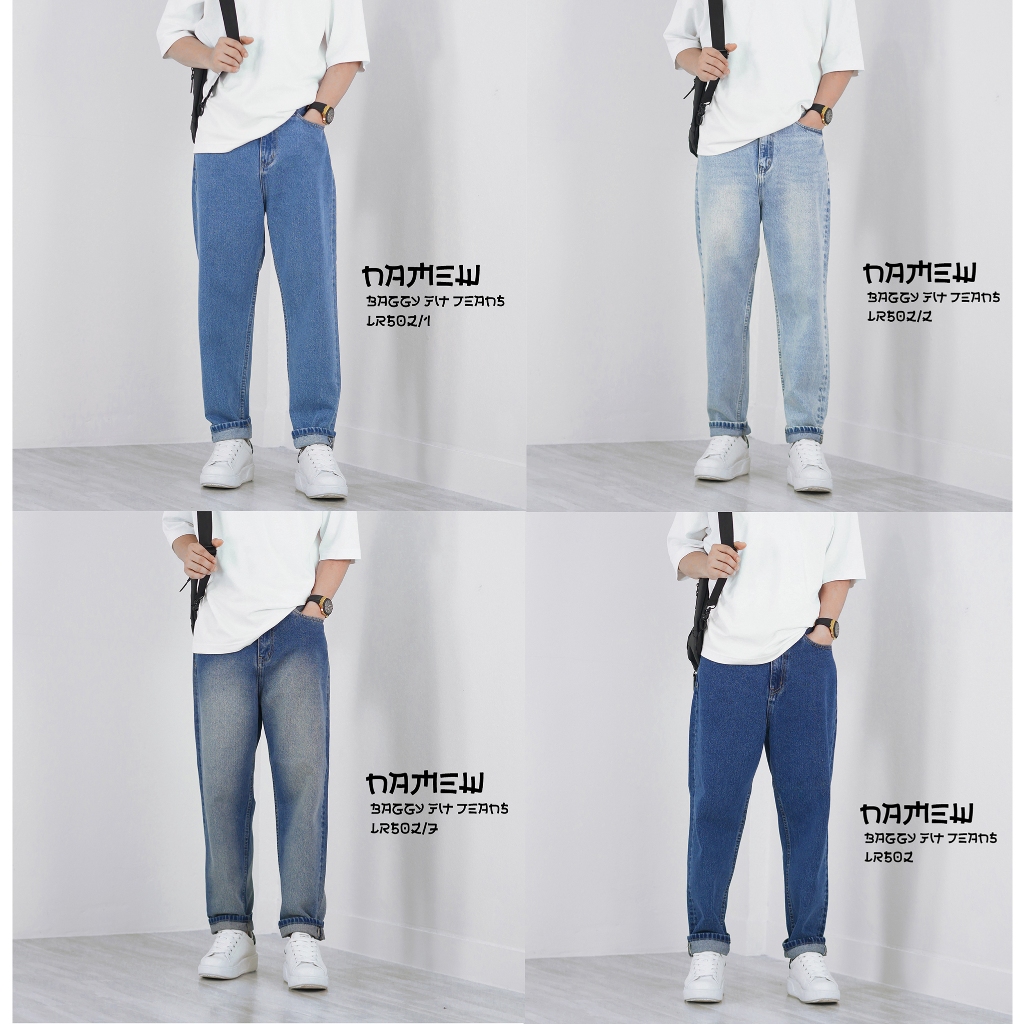 NAMEW BAGGY FIT JEANS กางเกงยีนส์ทรงแบคกี้ 4 สี