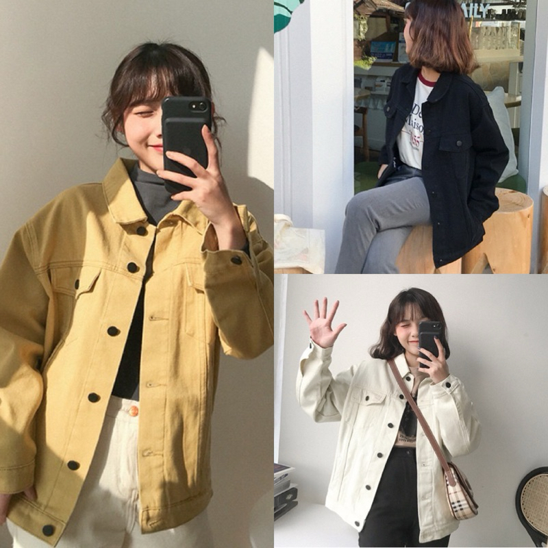เสื้อแจ็คเก็ตยีนส์ผู้หญิง (พร้อมส่ง)