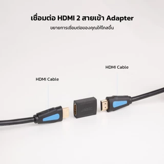 ⚡ส่งจาก กทม⚡Jasoz อะแดปเตอร์ตัวเมีย HDMI Female to HDMI Female รองรับความคมชัดสูงสุด 8K