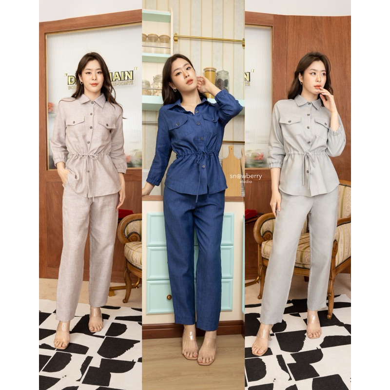 Zoe linen shirt set (SNST)