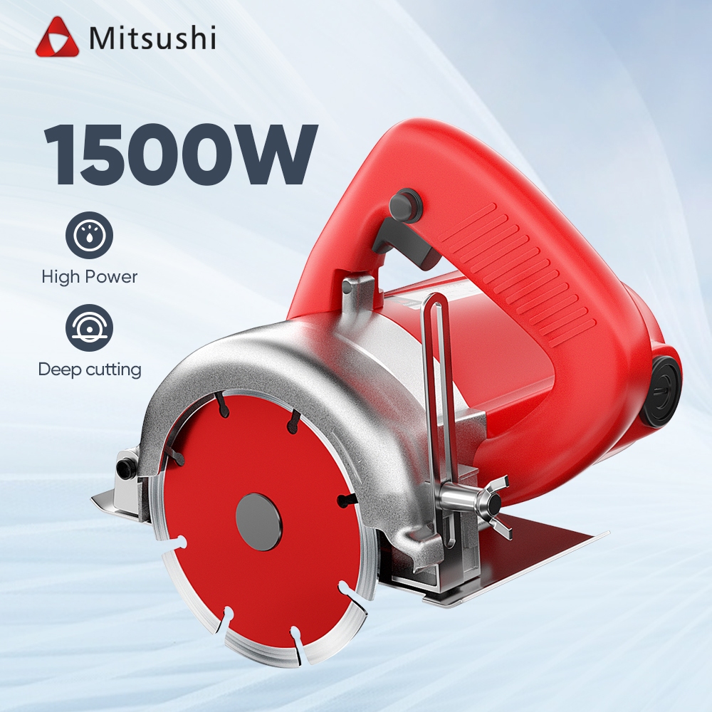 Mitsushi เครื่องตัดกระเบื้อง 1500W คอนกรีตไฟฟ้า 6นี้ว เครื่องตัดหินอ่อน MQGJ100B