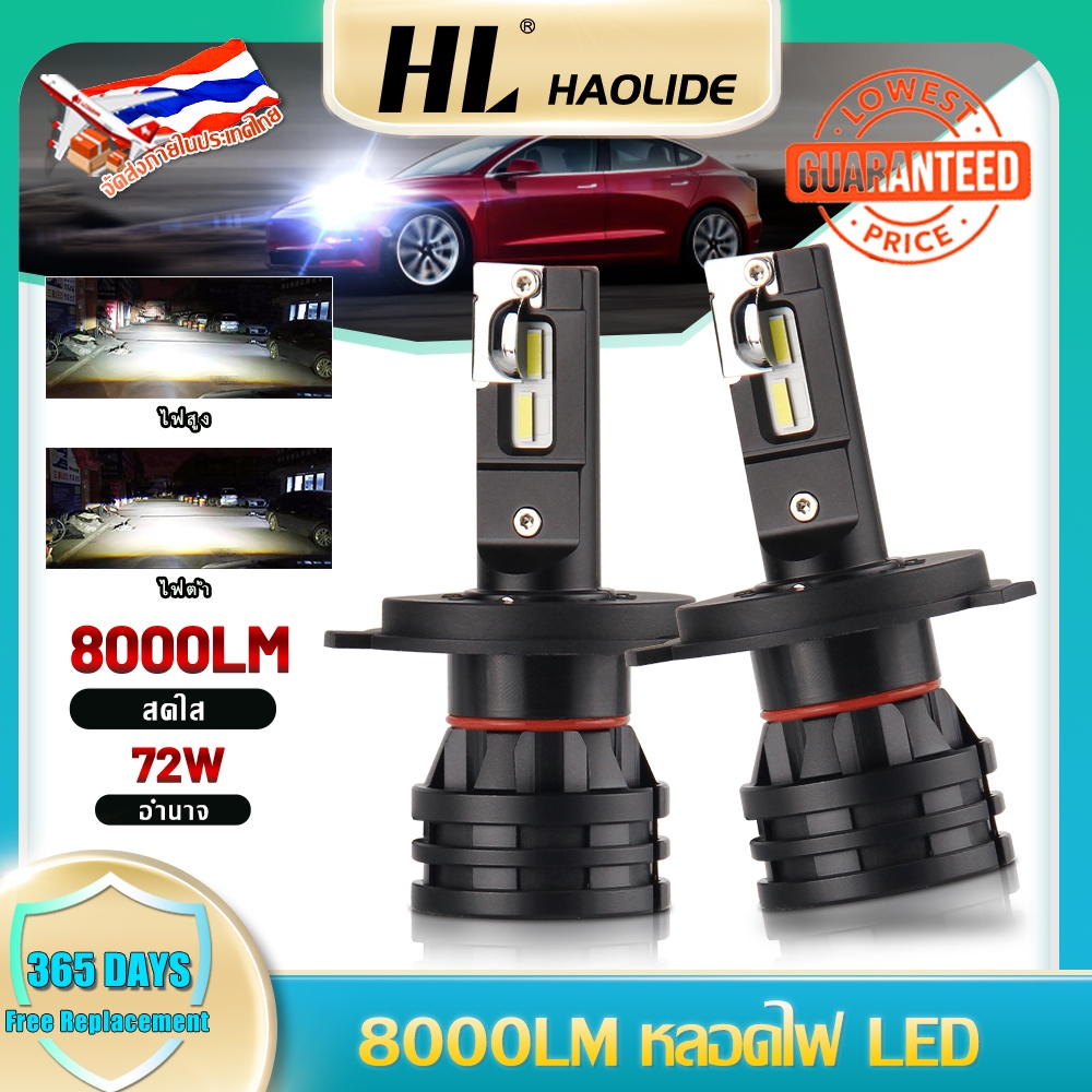 🚀ส่งจากไทย🚀ไฟหน้าled M2 18000LM LED ไฟหน้าหลอดไฟ H1 H4 หลอดไฟ led รถยนต์ H7 H11ไฟหน้าสำหรับรถยนต์ Tu