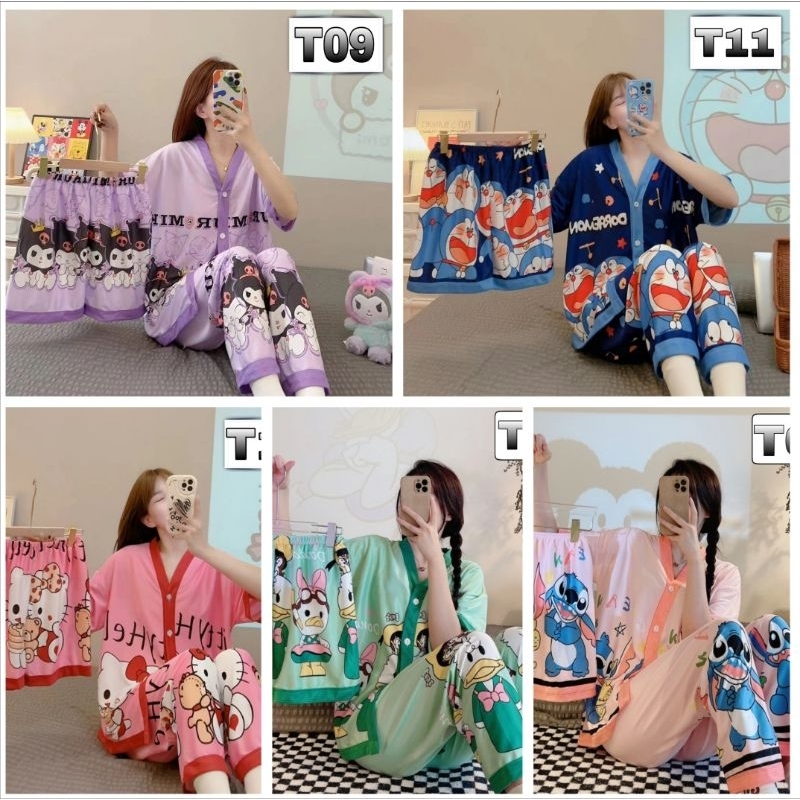 ชุดนอน3ชิ้น​ ผ้านิ่มมาก​ ส่งจากไทย