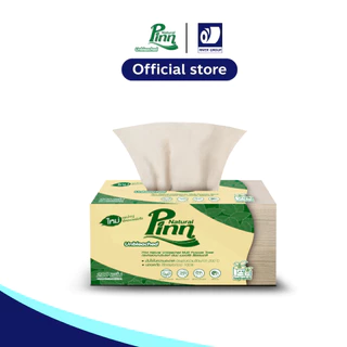 (ยกลัง 10แพ็ค) พินน์ เนเชอรัล กระดาษอเนกประสงค์ สีธรรมชาติ 200 แผ่น แพ็ค 3 ห่อ Pinn Natural Multi-purpose interfold