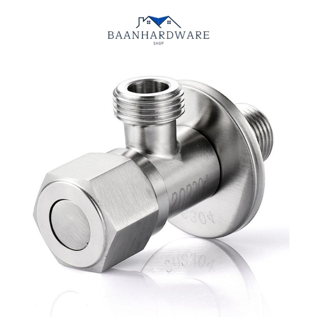 BAANHARDWARE วาล์วฝักบัว สแตนเลส 304 แท้ วาล์วน้ำ ไม่เป็นสนิม รุ่น MA-D-007S