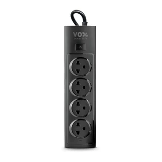 Vox NOVA SERIES ปลั๊กไฟมีระบบกันไฟกระชาก รุ่น NV-140 : 1 สวิตช์ 4 ช่องเสียบ (3 เมตร/ 5 เมตร)