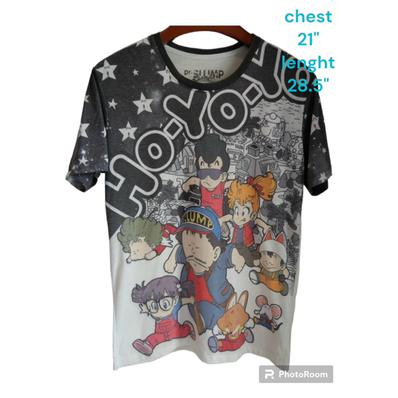 เสื้อยืดมือสอง ลาย ARALE & dr.slump ลิขสิทธิ์แท้ ปั๊มคอ Dr.Slump
