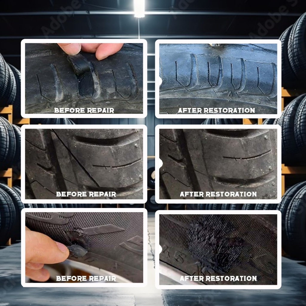 กาวซ่อมยางรถยนต์ TIRESTONE คุณภาพสูง ซ่อมรอยฉีกขาด เติมเต็มหลุม ปะรอยแตกปริ ไม่เป็นฝ้าขาว