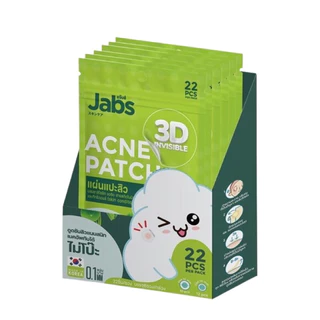 Jabs 3D Invisible Acne Patch แจ๊บส์ แผ่นแปะสิว 3D อินวิซิเบิล แอคเน่แพ็ทซ์ 1 ซอง 22 ชิ้น