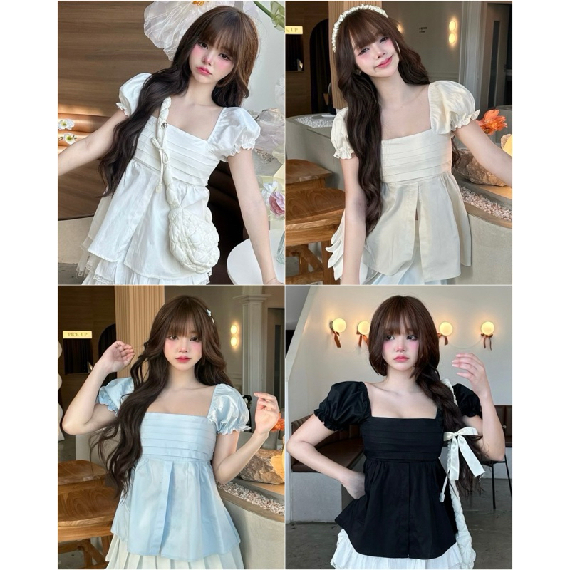 Nusa Style เสื้อแขนตุ๊กตาจีบอก