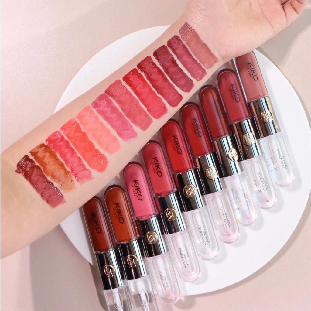 จริง 100% Kiko Milano Unlimited Double Touch ลิปสติกเนื้อแมทติดทนนาน 6 ML Lipstick ติดทนนาน