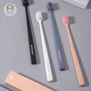 แปรงสีฟัน ญี่ปุ่น แปรงสีฟันระดับพรีเมี่ยม ขนนุ่ม หัวกว้าง นุ่ม 4 สี ทำความสะอาดฟันลึกลงไป