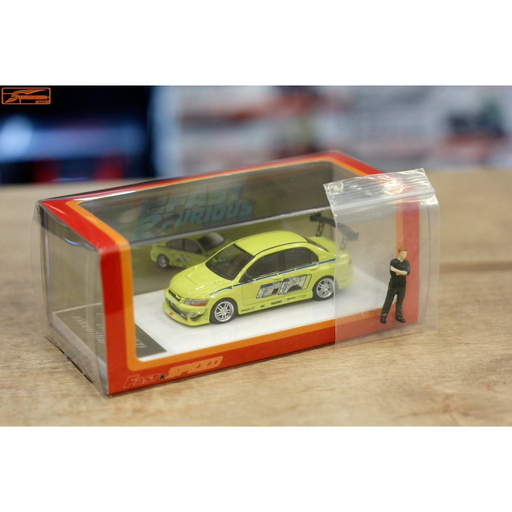Fast&Speed  1/64 Mitsubishi Lancer EVO VII F&F Green + Fig