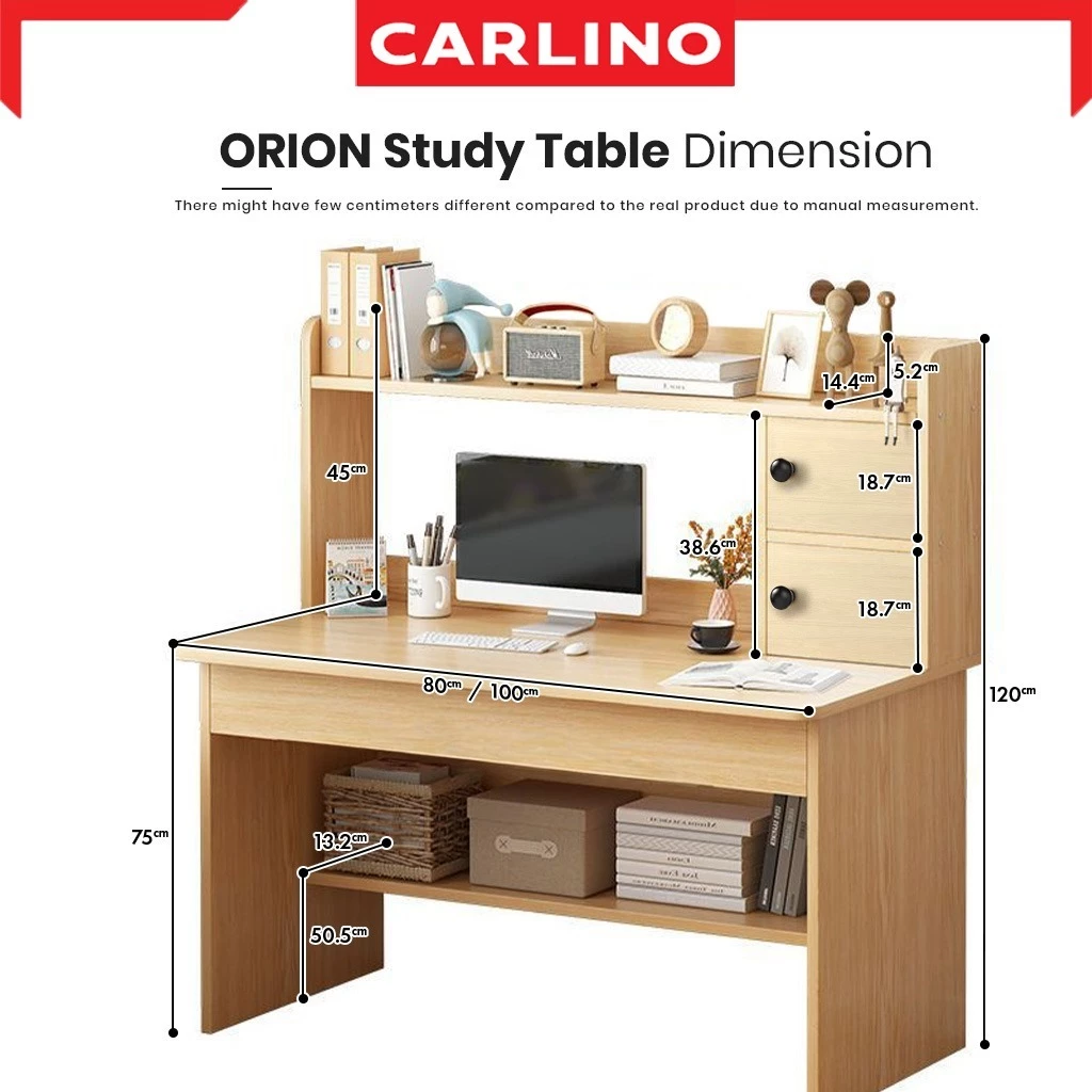 Orion Study Table โต๊ะทำงาน โต๊ะคอมพิวเตอร์ เก็บของได้เยอะ thumbnail 6