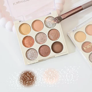 K'APEINE พาเลทตาไอศกรีม 9สี อายแชโดว์ พาเลทอายแชโดว์ แมท ประกายชิมเมอร์ สีสวย ติดทน กันน้ำ อายแชโดว์