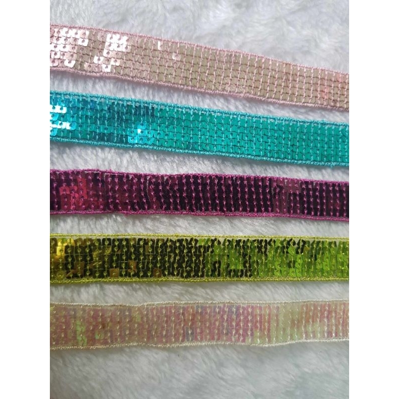 เลื่อมเส้น เลื่อมเงา เส้นตกแต่ง กว้าง10เซน ยาว450เซน