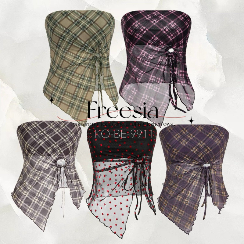 Freesia 🦋 เสื้อเกาะอก 🦋 พร้อมส่งจากไทย 🇹🇭