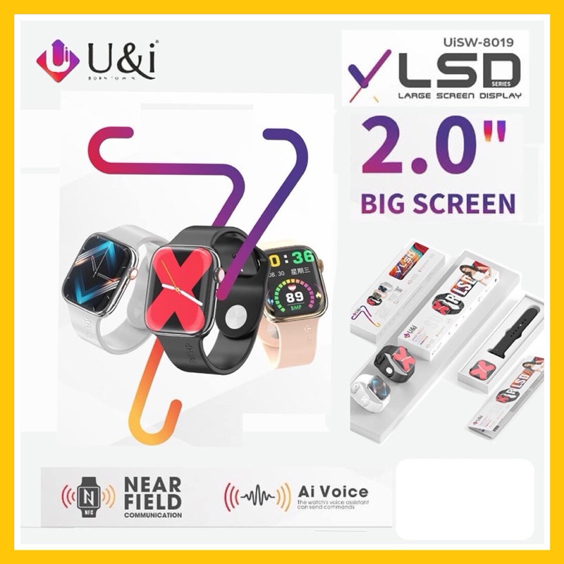 U&i นาฬิกาอัจฉริยะ Smart Watch NFC Super LSD รุ่น UiSW-8019 ส่งเร็ว⚡️พร้อมส่ง⚡️