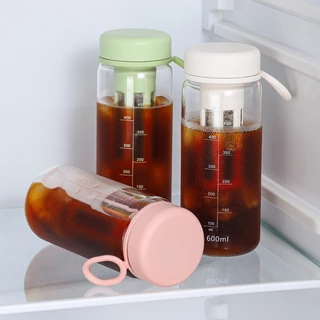 450ml/600ml/1000ml แก้วกาแฟชงเย็น ขวดชงกาแฟสกัดเย็น Cold Brewกาแฟชงเย็น มีตัวกรองสามารถชงชาได้