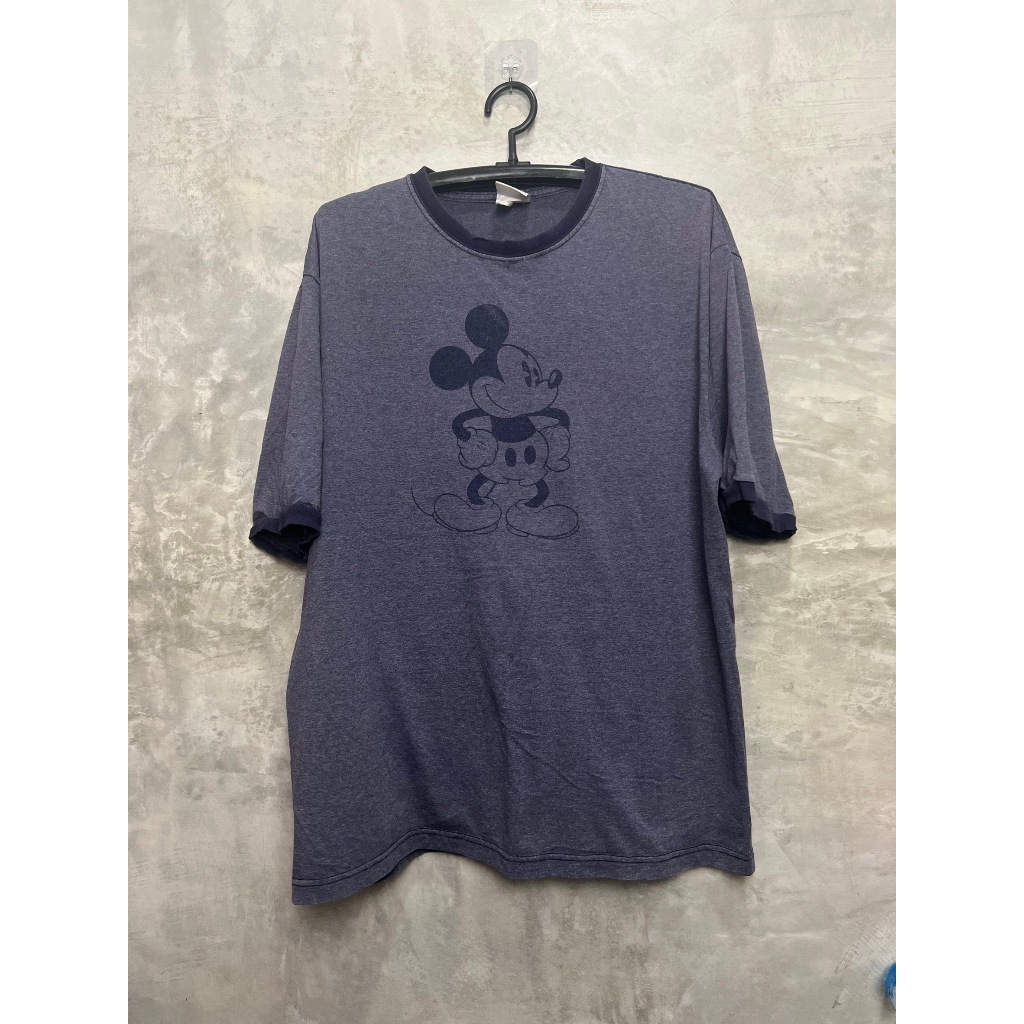 (XL) เสื้อยืดวินเทจ Mickey แขนจั้ม