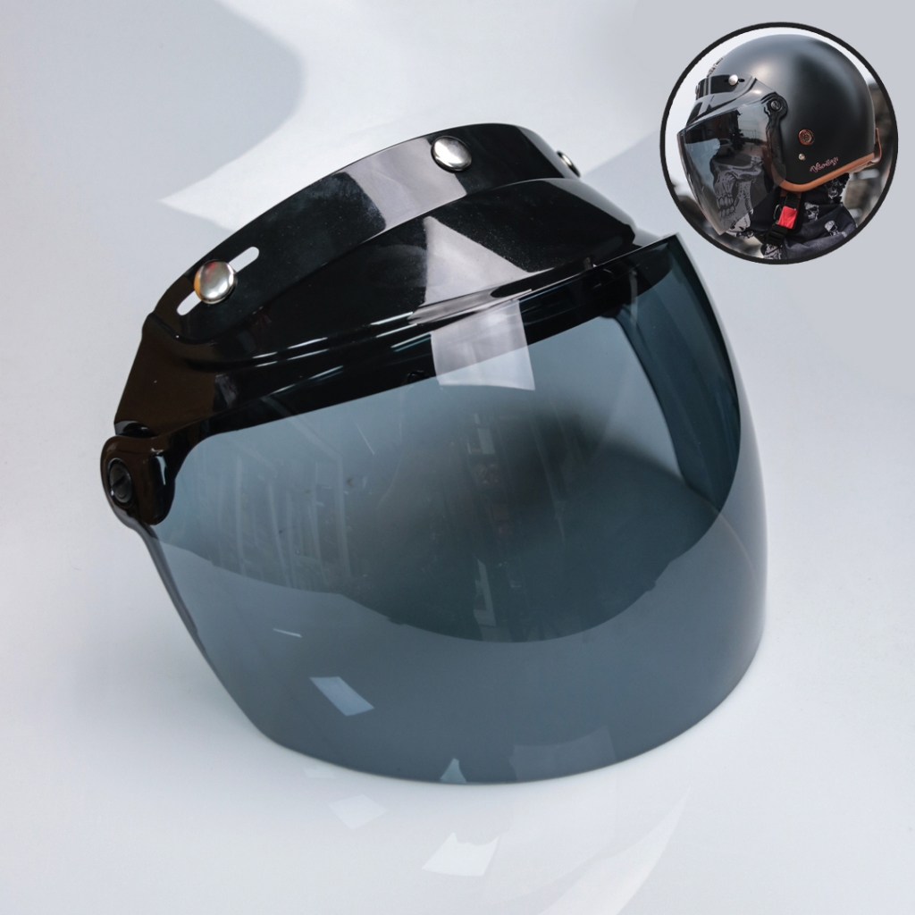 *New*แถมฟรี!แก๊ปหน้าทุกใบ หมวกกันน็อค SPACE CROWN VINTAGE สายคลาสิค น้ำหนักเบา แต่งชิลด์เพิ่มได้ มีให้เลือกหลายสี - รูปที่ 6