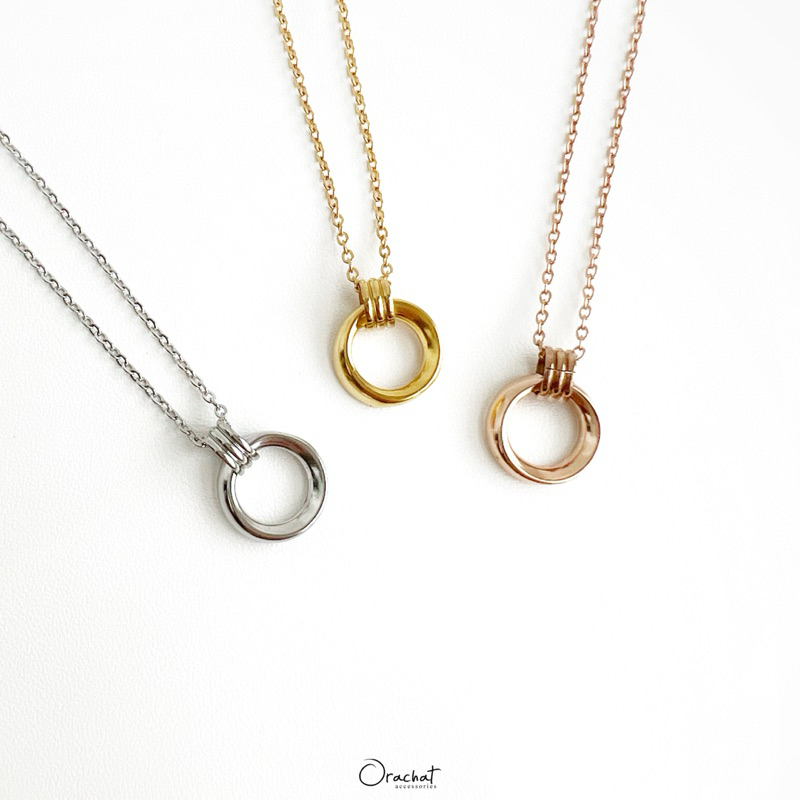 Oria 14k necklace. (สร้อยคอสแตนเลสสวยทน ใส่ลุยได้ไม่ต้องระวัง ไม่ลอกไม่ดำ
