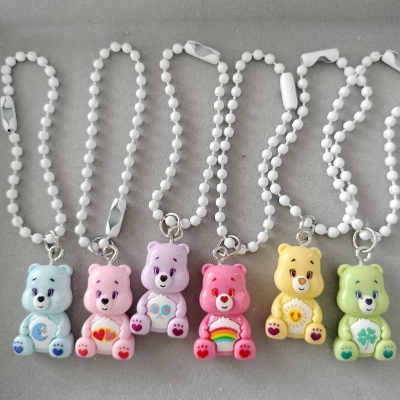 (ซื้อ 2 ชิ้น ราคาชิ้นละ 8) พวงกุญแจจิ๋วแคร์แบร์ ห้อยกระเป๋า ของแถม ของจีบลูกค้า ของชำร่วย ของปัจฉิม