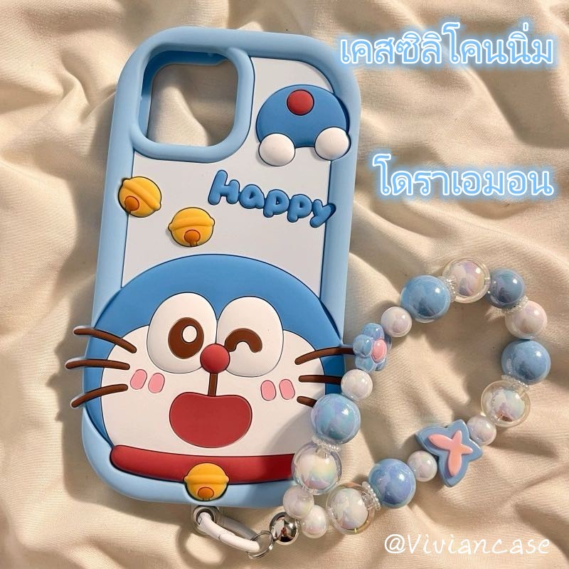สินค้าพร้อมส่ง for เคสไอโฟน 15 Pro Max การ์ตูน โดราเอมอน เคสซิลิโคนนิ่ม เคส iPhone 11 12 13 14 15 Pro Max iPhone 13Case