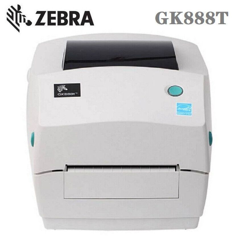 เครื่องพิมพ์บาร์โค้ดแบบถ่ายเทความร้อน Zebra GK888T 203DPI รองรับการเชื่อมต่อ USB