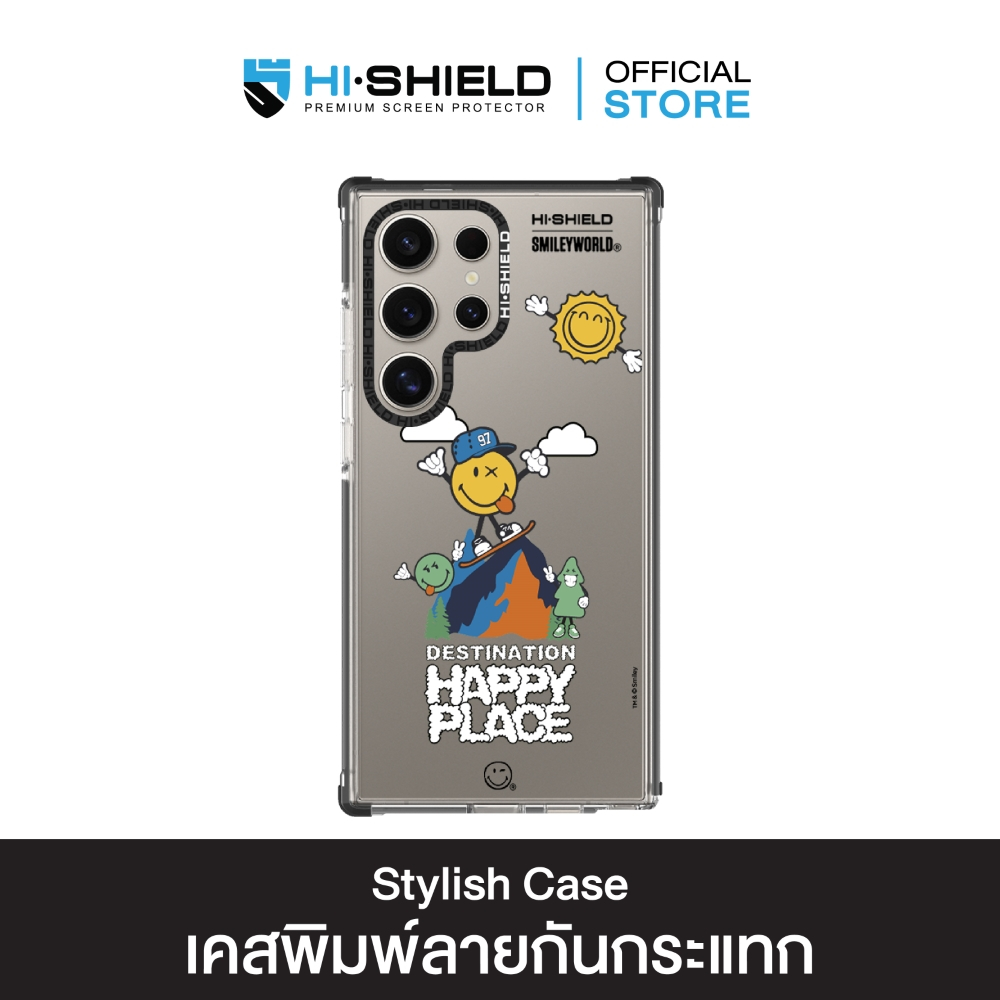 [S25ultra,S24ultra,S23ultra] HI-SHIELD เคสใสกันกระแทก Samsung รุ่น Happy Smile4