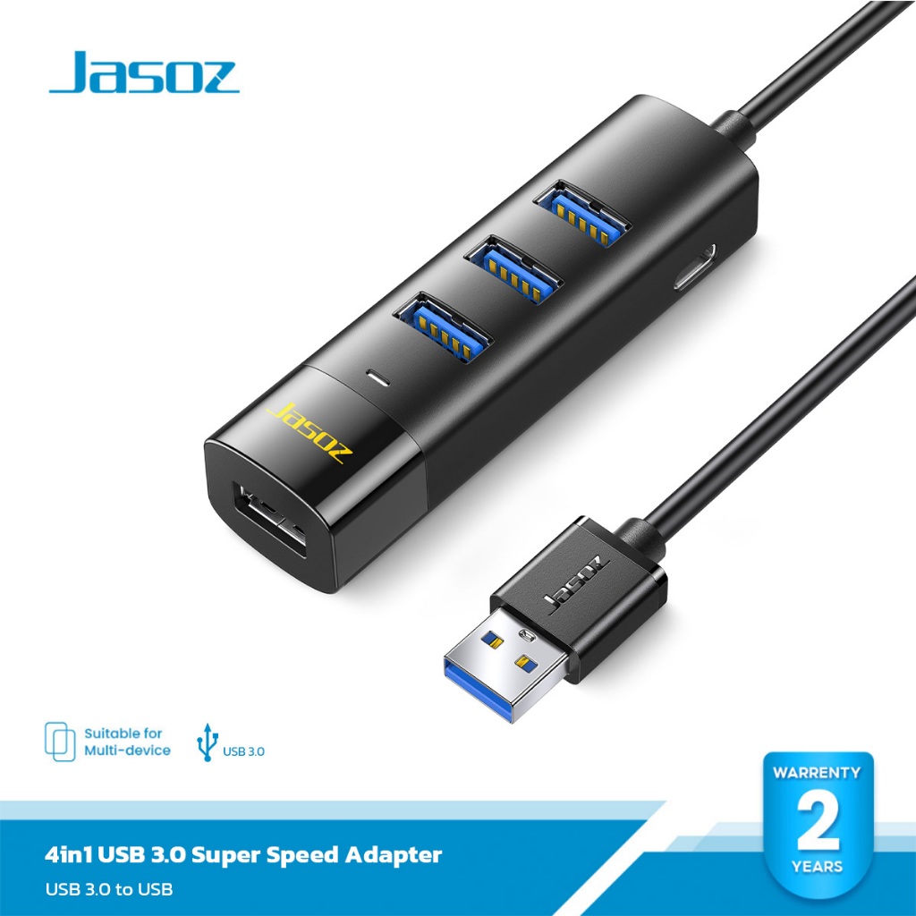 ⚡COD⚡Jasoz อะแดปเตอร์ Super Speed Adapter 4in1 USB 3.0 to USB ตัวช่วยขยายการเชื่อมต่อ พกพาสะดวก