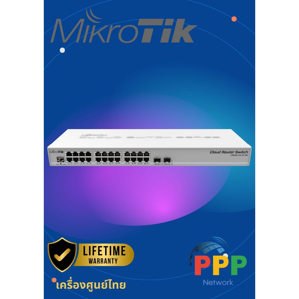 MikroTik Gigabit Switching Hub (CRS326-24G-2S+RM)