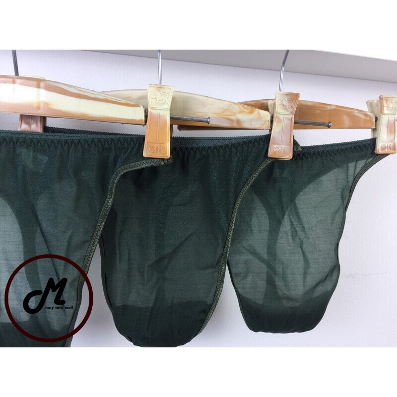 GG002-10จีสตริงชายสีเขียวแพค10ตัวแถม2ตัว,FreeSizeเอว22ยืดได้40นิ้ว,เป้ายาว9นิ้ว,ผ้าไนลอนยืดหยุ่นได้ดี,ใส่สบาย,ขายดี