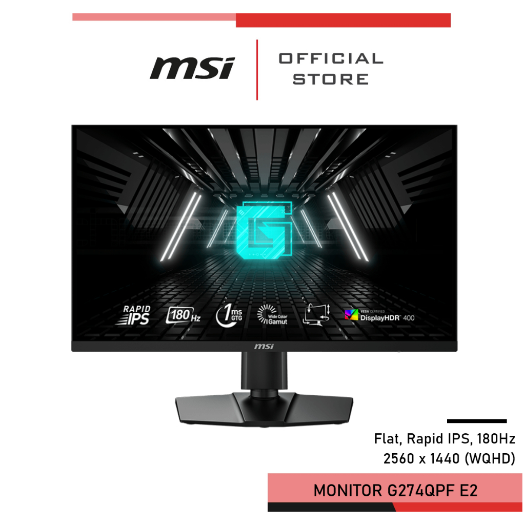 MSI G274QPF E2 Monitor จอคอมพิวเตอร์ 27" 2560x1440 (WQHD)