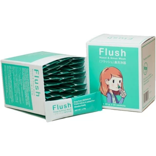 Flush ฟลัช อุปกรณ์ล้างจมูก แถมแปรงล้างขวด และเกลือ 14 ซอง / เกลือกล่องรีฟิล (1กล่อง/30 ซอง)