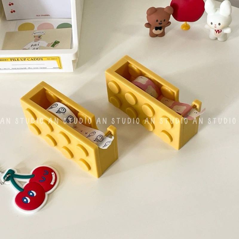 แท่นตัดเทปตั้งโต๊ะน่ารัก ที่ตัดเทปทรงเลโก้ สินค้าใหม่มีพร้อมส่ง