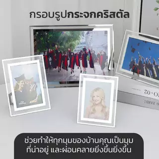 กรอบรูปอะคลิลิคใส ขนาด A4/A5 มินิมอล วางได้2แนว พร้อมหมุดตั้งสำหรับตกแต่งภายในบ้าน