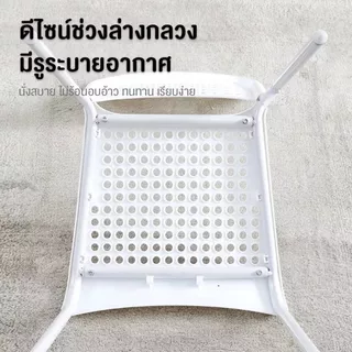 KATIFIA เก้าอี้ เก้าอี้พลาสติก เก้าอี้ทานอาหาร วางซ้อนกันได้ รับน้ำหนักได้ 500KG