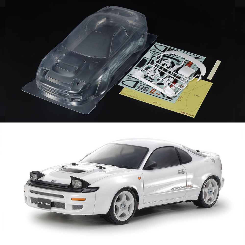 💥New💥 TAMIYA 51728 บอดี้ TOYOTA CELICA GT-FOUR RC (ST185) ยังไม่ได้ตัดและทำสีแต่เจาะรูสำหรับ TT มาแล้วจากโรงงาน
