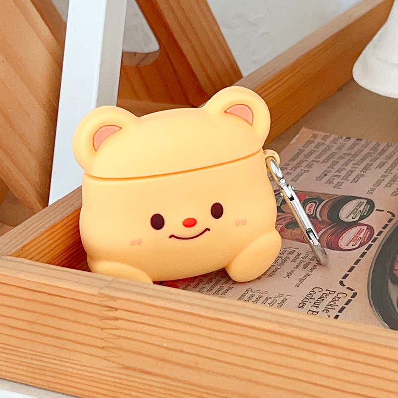 เคส Airpods 4 pro 2 หมี เคสแอร์พอดยางซิลิโคน การป้องกันการตก Case 2023 Airpods 3 gen1 soft case