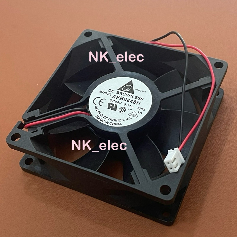 AFB0848H พัดลม DC48V 0.11A 80x80x25MM 2สาย มีสินค้า พร้อมส่ง