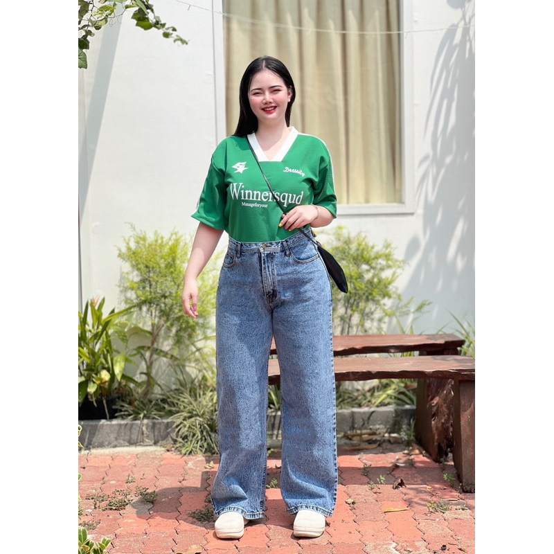 กางเกงยีนส์ ยีนส์ 9 ส่วน เอวสูง ผ้านิ่มใส่สบาย ไม่ต้องเผื่อไซส์ ราคา ถูกที่สุด ดีลบีเคเค แกลเลอรีภาพที่ 6