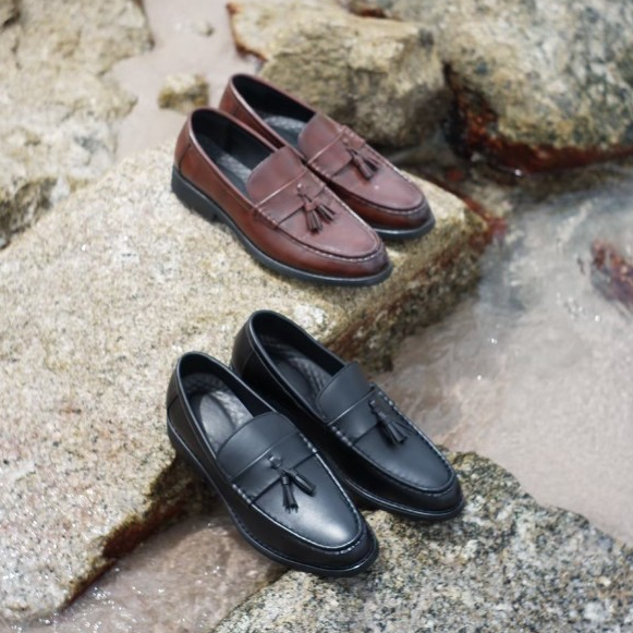 รองเท้าหนังผู้ชาย Tassel loafer สไตล์ muji