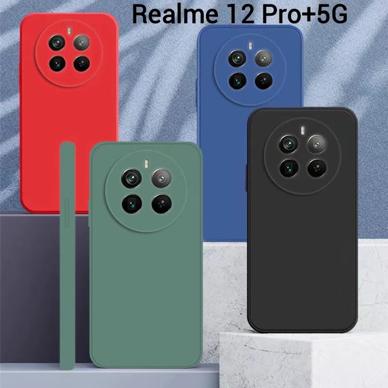 Realme 12 5G/Realme 12X 5G/Realme 12+5G/Realme 12Pro PlusเคสTPUนิ่มสีพาสเทลแบบคลุมกล้องRealme 12 Pro 5G/Realme 12 Pro+5G