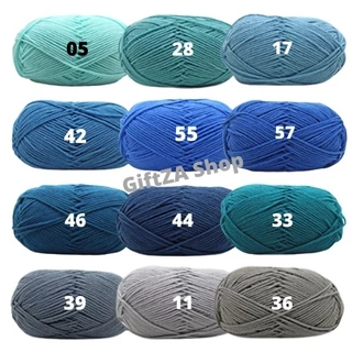 ไหมพรมคอตตอนนม 4Ply Milk cotton yarn ขนาด 50 กรัม เนื้อไหมพรมนิ่มต่อมือ ถักง่าย ถักโครเชต์ ถักลื่น