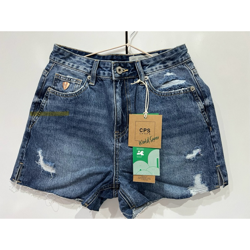 กางเกงยีนส์ ขาสั้น  CPS Chaps  ทรง  high waist shorts