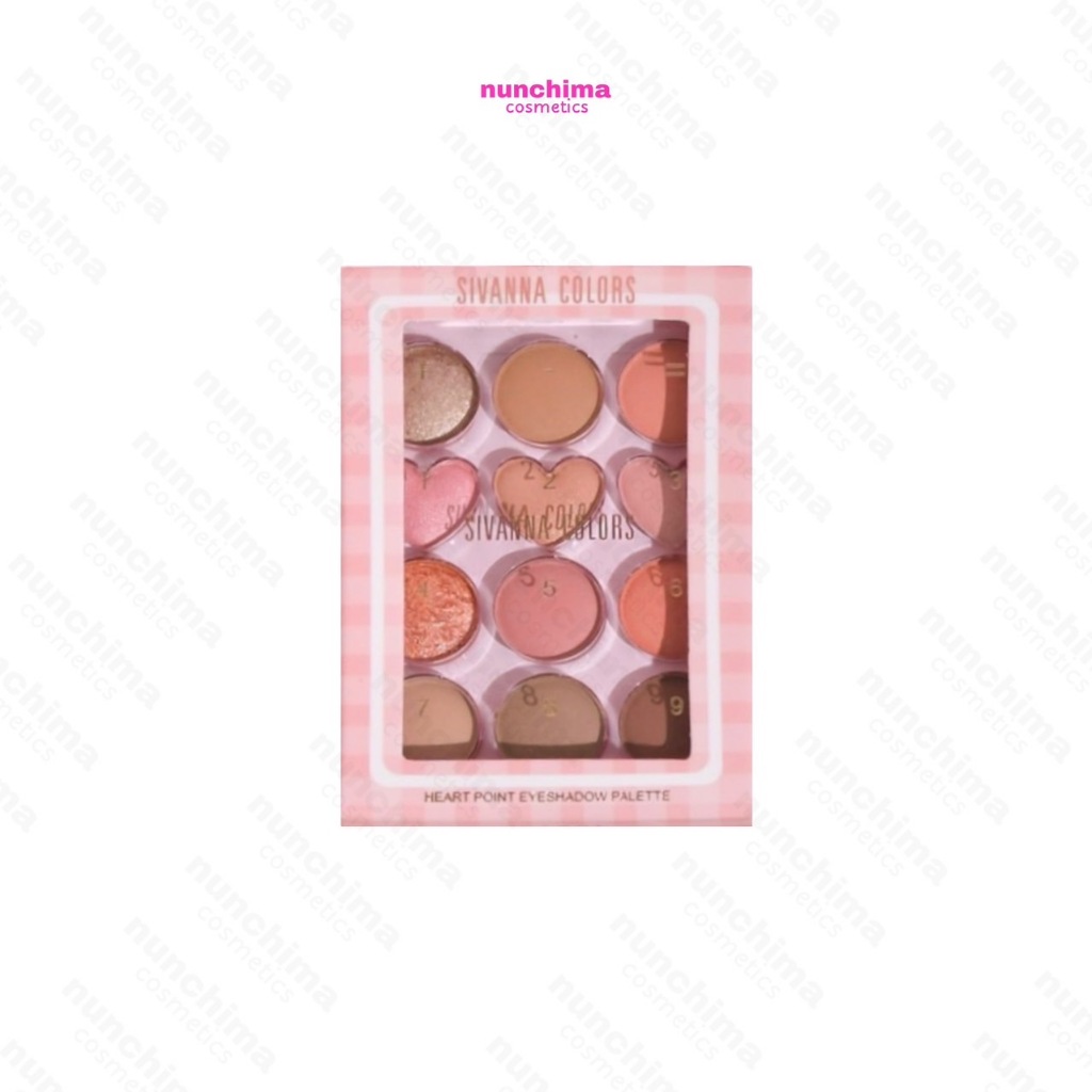 HF160 Sivanna Colors Heart Point Eyeshadow Palette ซีเวนน่า คัลเลอร์ส ฮาร์ท พอยท์ อายแชโดว์ พาเลทท์