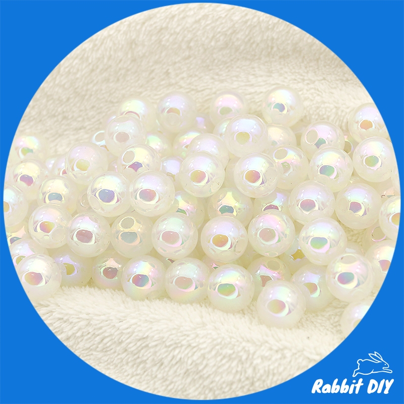 ลูกปัด ไข่มุก สีขาวครีม เกรดพรีเมี่ยม (PREMIUM) ขนาด 12 มม. (แพ็กละ 10 ชิ้น)