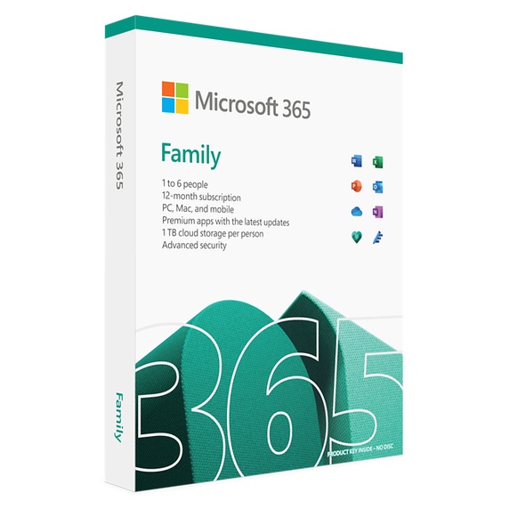 Microsoft Office 365 Family 1yr. Subscr.(2020)