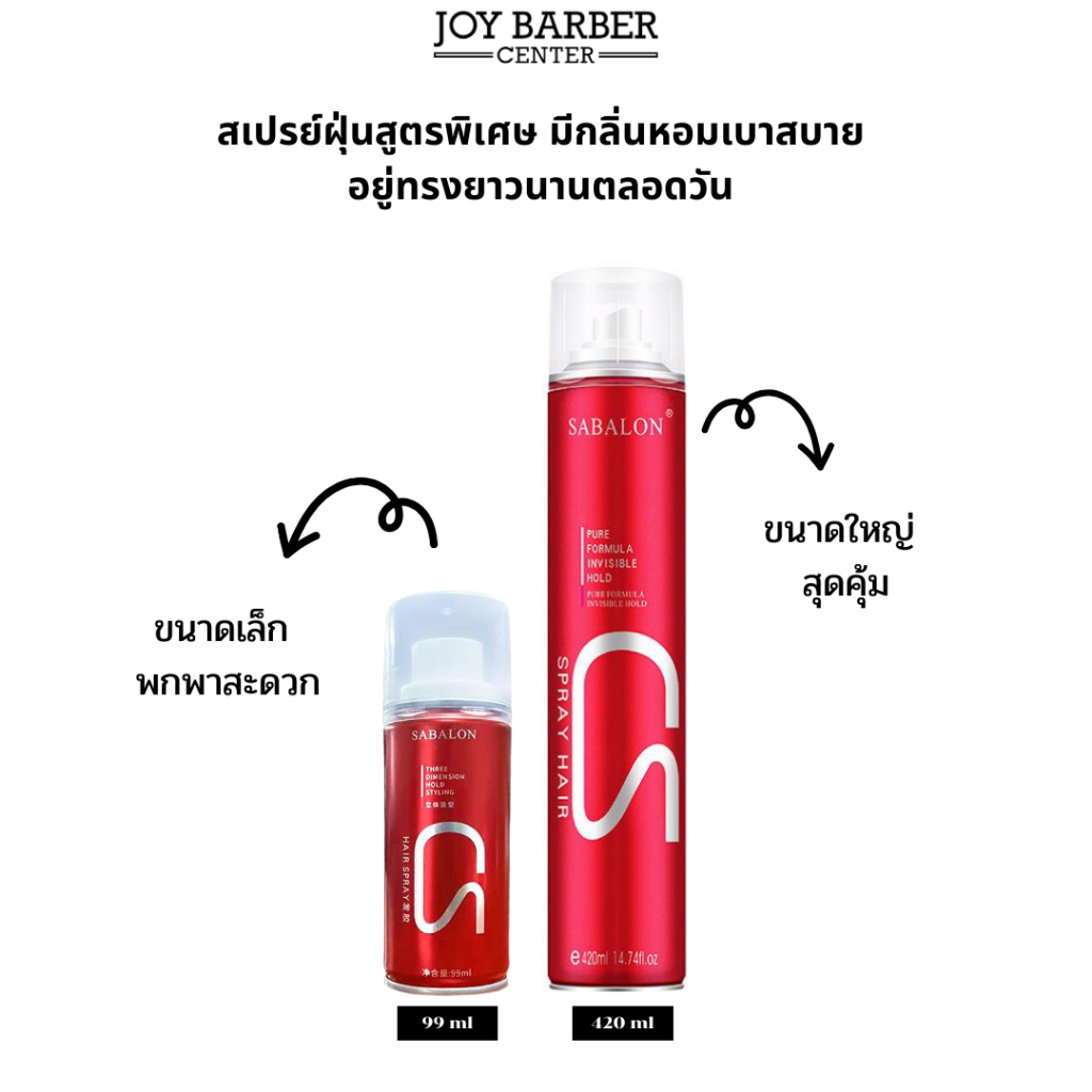 สเปรย์ จัดแต่งทรงผม สเปรย์ฝุ่น SABALON แห้งเร็ว ไม่เหนียวเหนอะหนะ ล้างออกง่าย มี 2 ขนาดให้เลือก – โปรปัง